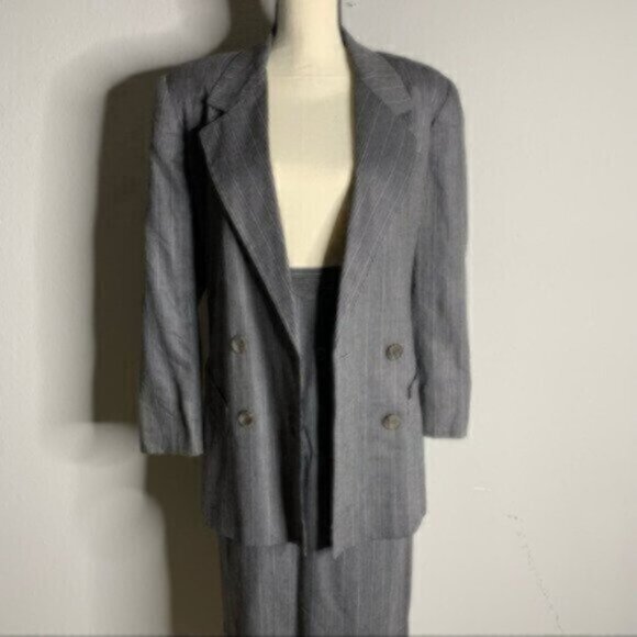 Nicholas Matthews Plaid Vintage Two Piece Skirt Suit Set - Picture 10 of 15